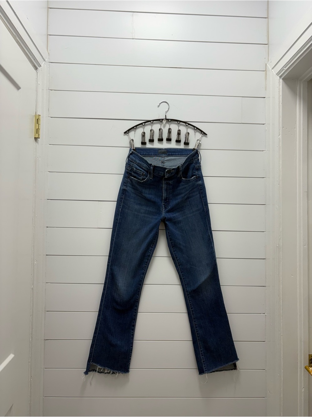 MOTHER The Insider Crop Step Fray Jeans in Wish Upon a Star